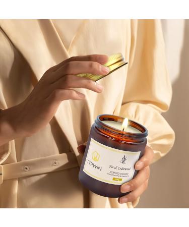 TTRWIN Fir & Cedarwood Scented Candle 200g | Long Lasting Wooden Fragrance | Natural Soy Wax | Aromatherapy Gift for Christmas & Mother's Day - Buy Online on GoSupps.com