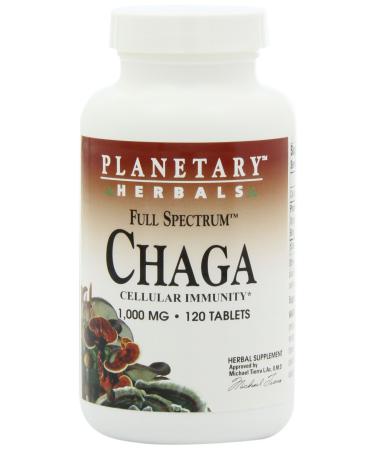 Planetary Herbals Full Spectrum Chaga 1000 mg 120 Tablets