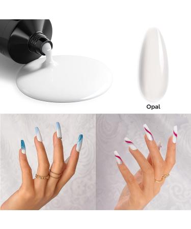Gelfavor Opal White Poly Nail Gel - Poly Builder Extension for Nail Art Design, Beauty Gift for Women - Buy Online on GoSupps.com