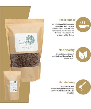 Vitality Balls - 58% Protein Soy Crispies Cocoa 500g | High-Protein Topping for Muesli & Fitness Recipes - Buy Online on GoSupps.com