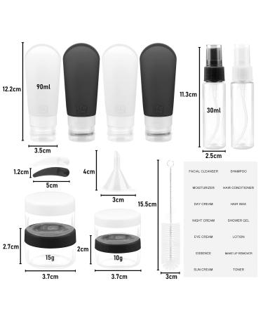 Etopgo 16-Piece Silicone Travel Bottles Set | TSA Approved Refillable Travel Size Containers for Shampoo Lotion & More - Perfect for International & Domestic Travel - Buy Online on GoSupps.com