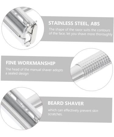 Didiseaon Long Handled Safety Razor - Old Fashioned Stainless Steel Beard Shaving Tool for Smooth Manual Hair Removal - Buy Online on GoSupps.com
