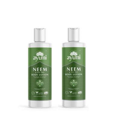 Ayumi Neem & Tea Tree Body Lotion. Vegan Cruelty-Free Dermatologically Tested 2 x 250ml