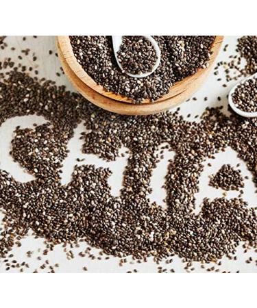 Certified Organic Black Chia Seeds 200g - Vegan & Kosher - Raw Natural Premium Quality - Buy Online on GoSupps.com
