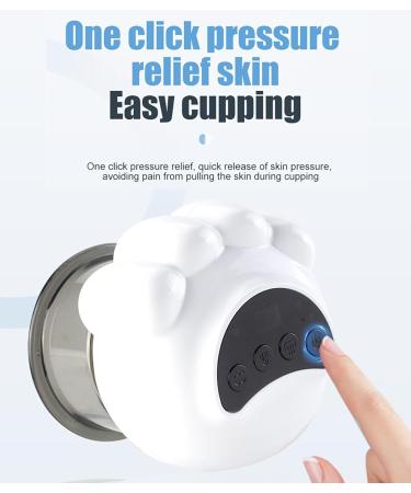 Buy KSGSFSA Electromagnetic Cupping Therapy Device - Intelligent Red Light GUA-SHA Massage for Sore Muscle Relief | Portable & Rechargeable - Buy Online on GoSupps.com