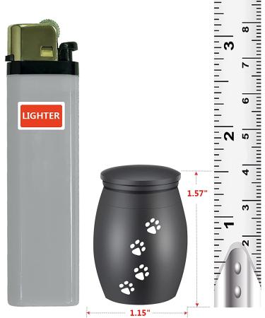 TATAANTY Small Pet Urns for Dog Ashes - Keepsake Mini Urn for Cats & Dogs - Aluminum Black Holder - Buy Online on GoSupps.com