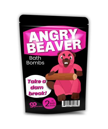Angry Beaver Bath Bombs - XL Handcrafted 2 pk - Pink Beaver Design for Women - Buy Online on GoSupps.com
