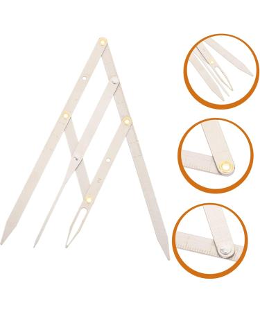 DRESSOOS Eyebrow Tools 1pc Second Generation Scale Stainless Steel Ruler Eyebrow Positioning Tool Bagged Scissors 25x5x0.6cm Silver - Buy Online on GoSupps.com