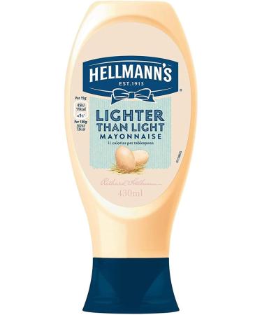 Hellmann's Lighter than Light 100% recycled plastic bottle Mayonnaise light mayo for sandwiches wraps and salads 430 ml (Pack of 4) - Buy Online on GoSupps.com