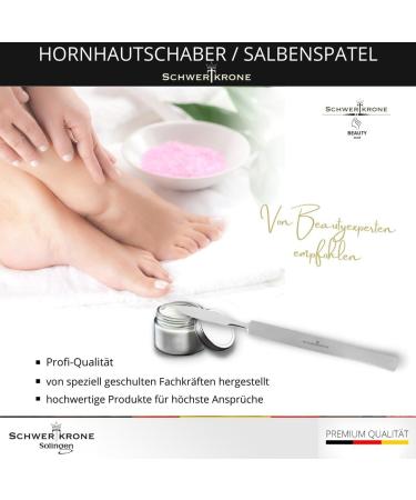 Schwertkrone Professional Callus Scraper Gel Spatula - Stainless Steel Rustproof 16 cm Ointment Tool for Smooth Skin - Buy Online on GoSupps.com