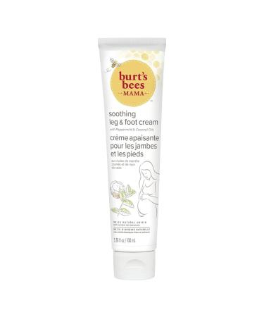 Burt's Bees Mama Soothing Leg & Foot Cream for immediate soothing relief with coconut and peppermint oil 100ml - Buy Online on GoSupps.com