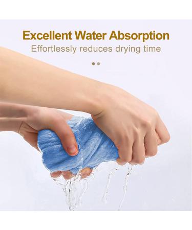 Fodofodo 3 Pack Microfiber Hair Towel Set - Quick Drying Turban Wrap for Women - Super Absorbent & Soft - Blue, Purple, Brown - Buy Online on GoSupps.com