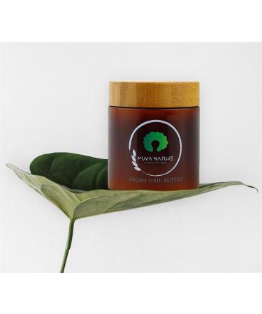 Muva Nature Argan Hair Butter Nourishing Hair Treatment with Organic Argan Oil | Reduces Breakage Strengthens & Promotes Fuller Hair | 100% Natural & Sulfate-Free - Buy Online on GoSupps.com