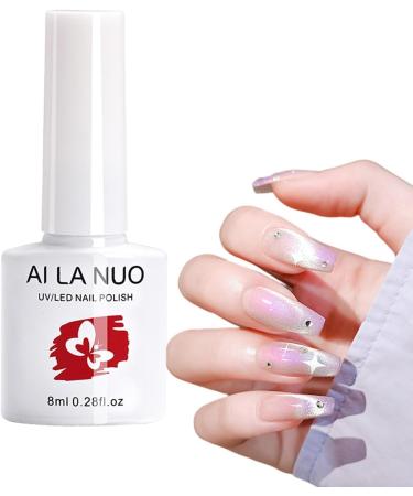 Shiny Nail Gel - Nail Lacquer | 0.28oz Magnetic Art Varnish Soak Off Polish Long-Lasting Shiny Bright Nail Polish Gel for Salon Gel Manicure Aezon 02 - Buy Online on GoSupps.com