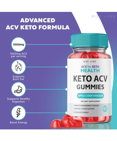 ACV Keto Health Gummies - 750mg Advanced Weight Loss with Apple Cider Vinegar - Shark AC Keto Supplement for Belly Fat - 60 Gummies - Buy Online on GoSupps.com