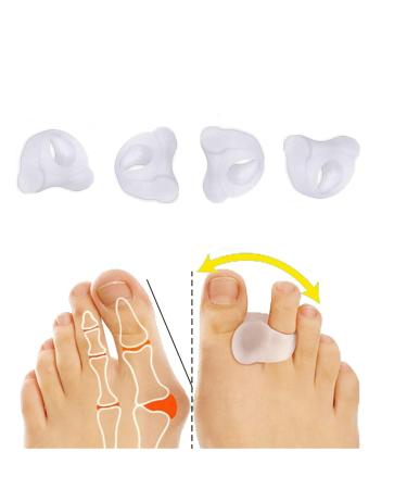 Feifanshop Gel Toe Spreader 4x Transparent Silicone Toe Extensor for Bunion Correction & Toe Alignment - Buy Online on GoSupps.com