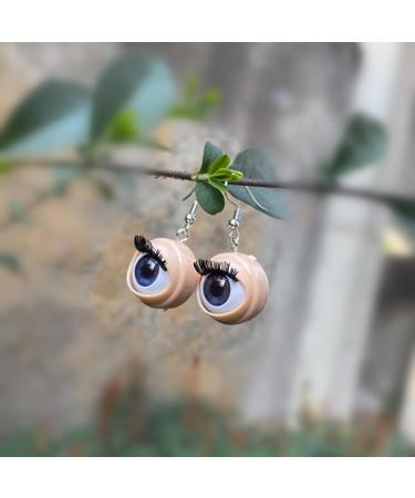 Shop Feyley Earrings: Unique Harajuku-Style Eyelash Eyeball Earrings for Y2K Fashion | International Shipping Available - Buy Online on GoSupps.com