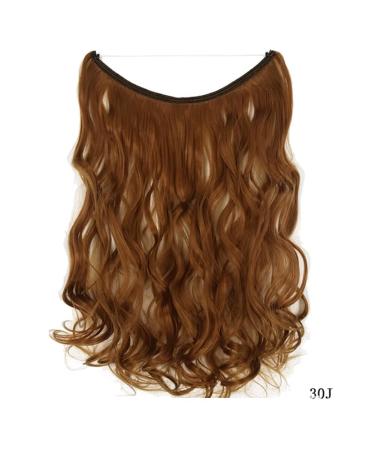 Iluu Hidden Invisible Secret Miracle Wire Curly Hair Extensions - 18 Wavy Synthetic Hair in Chestnut Brown #30J - 80g Lightweight & Natural Look - Buy Online on GoSupps.com