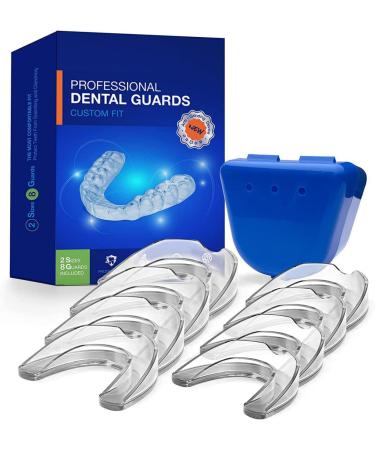 Mouth Guard for Grinding Teeth New Mouth Guard for Cleaning Teeth Dental Guard for Bruxism & Teeth Clenching Mouth Guard at Nighttime 2 Size 8 Pack
