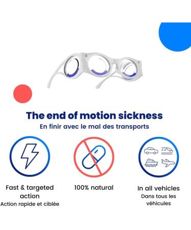 Buy Boarding Glasses for Motion Sickness - Original Anti-Nausea Technology | Seasickness Relief | Silver - Buy Online on GoSupps.com