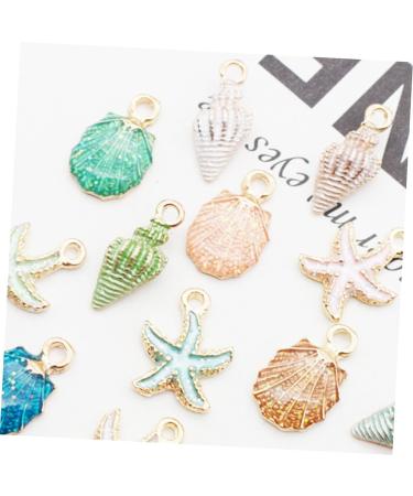 TEHAUX 56 Pcs Women Fashion Pendants Shell Design Beach Charms Metal Diy Pendant Accessories Earrings - Buy Online on GoSupps.com