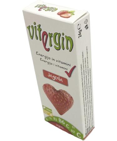 Vitergin Strawberry Vitamin Sweets - Delicious Fruit Enjoyment with 12 Packs (20 Sweets per Pack) - Sweet Sweets for a Healthy Boost! - Buy Online on GoSupps.com