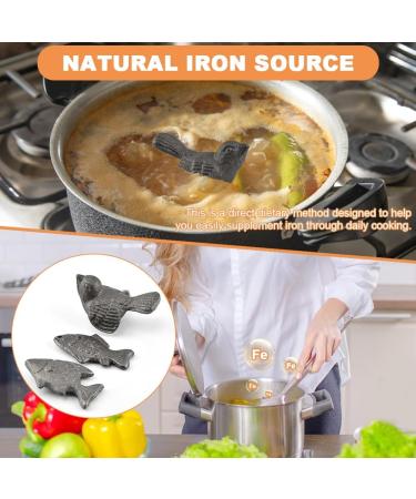 3pcs Iron Fish with Hooks Natural Iron Deficiency Supplement for Cooking Lucky Irons Fish for Irons Deficiency IRO n Fishs for Cooking - Buy Online on GoSupps.com