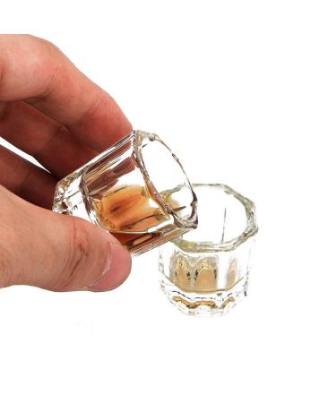 EBANKU Nail Crystal Glass Bowl Set - 2 Pack Liquid & Powder Mixing Dappen Bowls with Stainless Steel Lid | Professional Nail Art Tools for Perfect Manicures - Buy Online on GoSupps.com