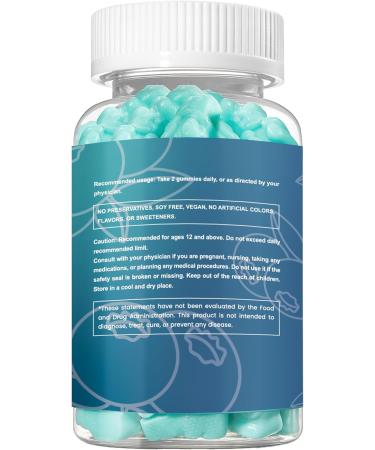 Magnesium Glycinate Gummies 500mg Sleep for Men & Women Vitamin C Vegan Promotes Relaxation Muscle Chewable Magnesium No Melatonin Non GMO Natural Blueberry Flavor 60 Count 60 Count (Pack of 1) - Buy Online on GoSupps.com
