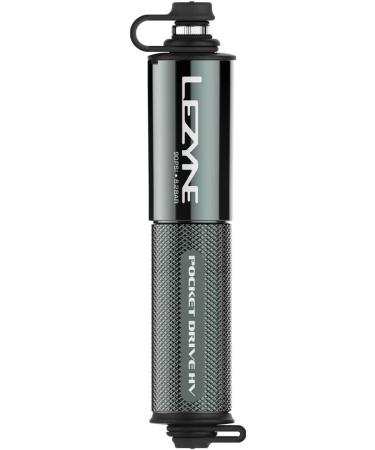 LEZYNE Pocket Drive HV Mini Bike Pump | High Volume 90psi | Presta & Schrader Compatible | CNC Aluminum | Compact and Portable | Grey - Buy Online on GoSupps.com