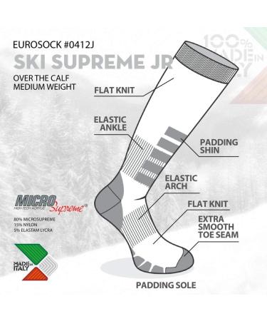 Eurosock Unisex Youth Supreme Ski Socks Black/Yellow 4X-Small - High Performance Winter Sports Socks - Buy Online on GoSupps.com