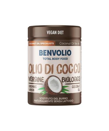 Organic Virgin Coconut Oil Food - BENVOLIO 1938 | 500ml - Raw Cold Pressed 100% Pure Natural Organic Coconut Oil for Hair Oil Massage Moisturizing