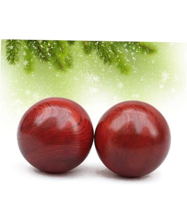 Beaupretty 2pc Chinese Hand Massage Balls | Red Meditation & Fitness Tool | Traditional Chinese Medicine (6cm) - Buy Online on GoSupps.com