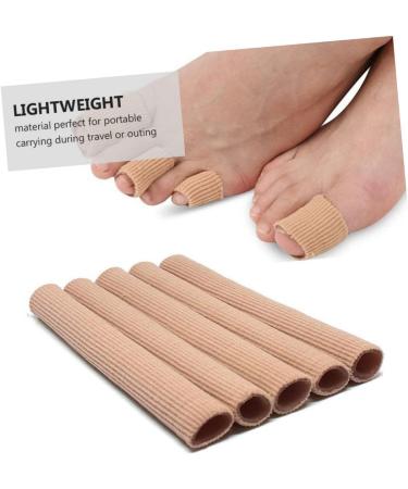 Plafope 2pcs Gel Finger Toe Cover - Silicone Thumb Protector Bandages for Finger Support and Wound Healing - Flesh Color - Buy Online on GoSupps.com