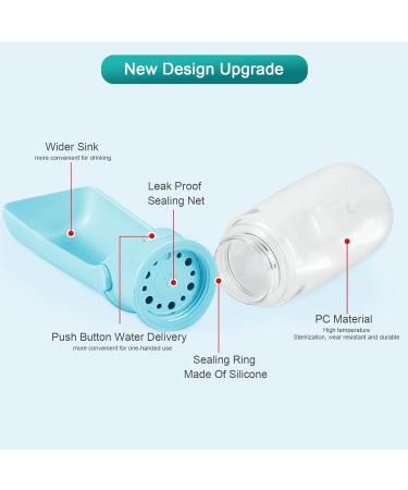 Portable Dog Drinking Bottle with Carabiner | Foldable Pet Water Dispenser for On-the-Go | Blue Outdoor Drinking Cup for Dogs - Buy Online on GoSupps.com