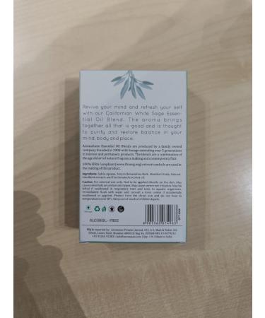 Californian White Sage Essential Oil Roll-On Blend | 10ml Aromafume | Aromatherapy for Cleansing & Protection | Ethically Sourced Smokeless Smudging Oil - Buy Online on GoSupps.com