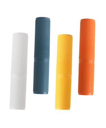 Tovinanna 4 pieces cup of toothbrush case toothbrush outdoor keeper toothbrushes Storage container toothpaste boxes toothbrushes organizer for travel toothbrushes Storing containers