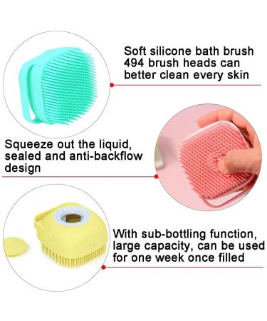 Silicone Body Scrubber for Exfoliating Shower Massage - Easy to Clean - Blue & Pink - Buy Online on GoSupps.com