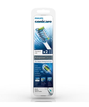 Philips Sonicare Adaptive Clean HX9042/64 Replacement Toothbrush Heads - White 2 Pack - Buy Online on GoSupps.com