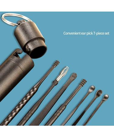 Stainless Steel Ear Cleaning Kit with Storage Case - Spiral Dual-end Wax Remover and Massage Spoon for Ear Care - Buy Online on GoSupps.com