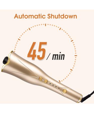 Nityrliv Automatic Hair Curler - Fast Heating Wand for Wavy and Curly Hair - 4 Temps & 3 Timer Settings - Auto Shut-Off - Gold - Buy Online on GoSupps.com