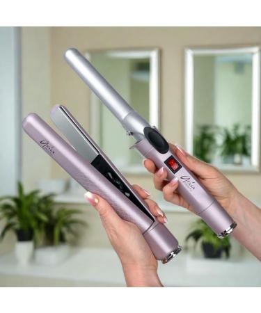 Aria Beauty Pop N Lock Interchangeable Straightener & Curling Iron Set - Dual Voltage Ionic Technology 360 Swivel Cord - Perfect for International Shipping - Buy Online on GoSupps.com
