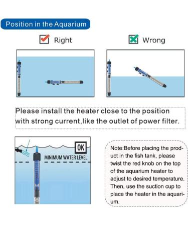 200W Submersible Aquarium Heater Thermostat for 20-75 Gallon Fish Tank - GMsound - Buy Online on GoSupps.com