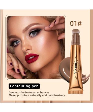 Matte Finish Liquid Contour Beauty Wand Highlighter & Bronzer Stick | Easy Blend & Long Lasting Cream Face Illuminator Makeup | Lightweight & Smooth Formula - Buy Online on GoSupps.com