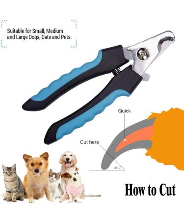 Dudi Dog Nail Clippers and Trimmers with Quick Safety Guard - Grooming Razor Sharp Blades & Nail File for Small Medium Large Breeds (Large & Medium) - Black - Buy Online on GoSupps.com