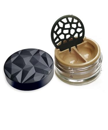 Lensbix contact lens container Geometric.Adult accessory with futuristic 3D covered design.The stylish gift for everyone who likes to wear lenses.(NO21 cappuccino)