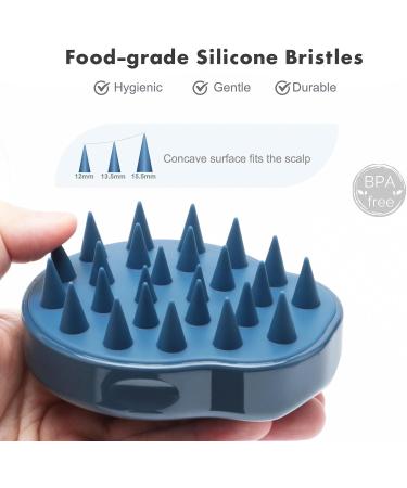 FREATECCH Scalp Massager Shampoo Brush | Soft Silicone Bristles for Hair Care & Relaxation | Ergonomic Design for Scalp Peeling & Hair Growth | Navy Blue Classic - Buy Online on GoSupps.com