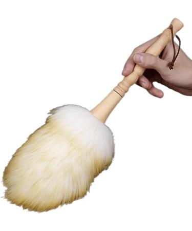 Puco Non-Static Sofa Hanging Rope Modern Home Cleaning Wooden Handle Furniture Dust Sweeping Car Brush Long Lambswool Duster Lambswool Brush - Buy Online on GoSupps.com