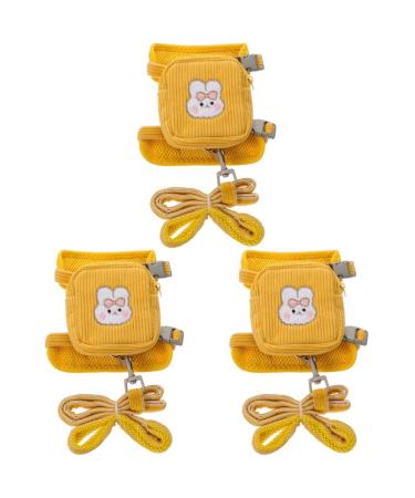Balacoo 3pcs Pet Backpack Doggie Backpack Pet Saddle Bag Puppy Backpack Harness Chain Ring Hedging