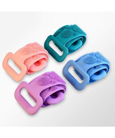 Macabolo Silicone Scrubber Belt - Double-Sided Bathing Towel & Face Cleaning Brush - Green 60x11cm - International Shipping Available - Buy Online on GoSupps.com